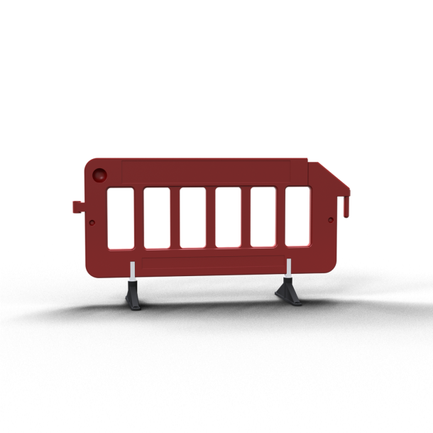 Crowd barrier | made of plastic | fence element red | without film